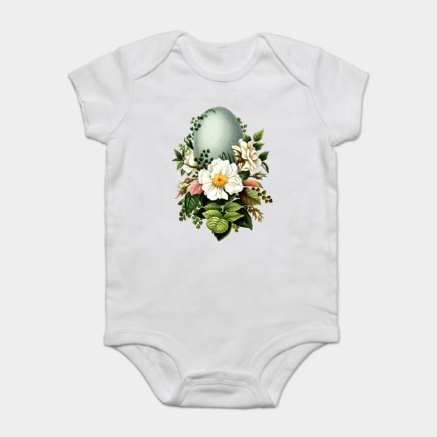 Vintage Robins Egg and Rose Baby Bodysuit by HolidayBug